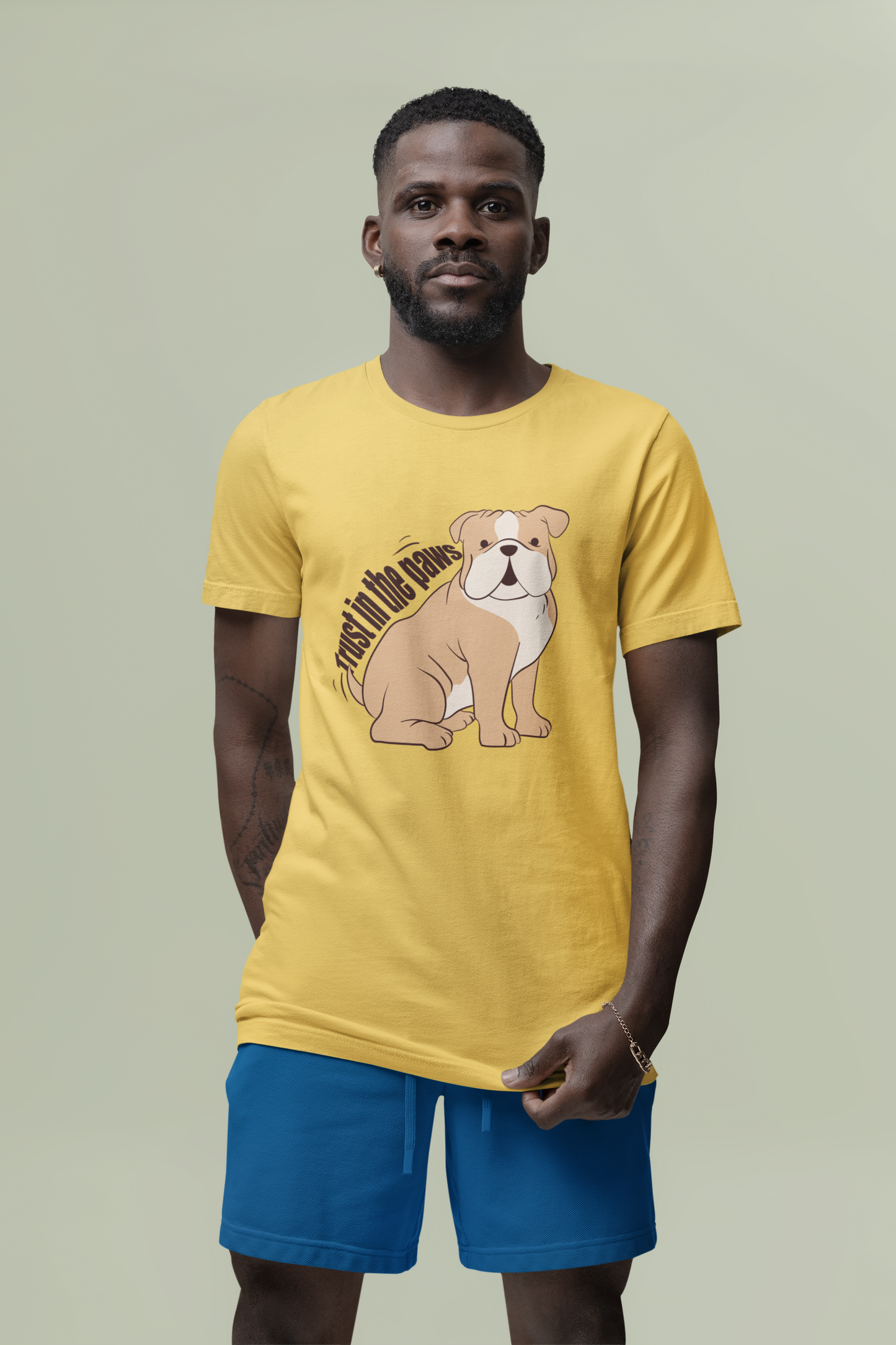 Trust in the paws - printed Round Neck Half sleeve t-shirt