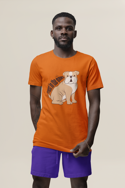 Trust in the paws - printed Round Neck Half sleeve t-shirt