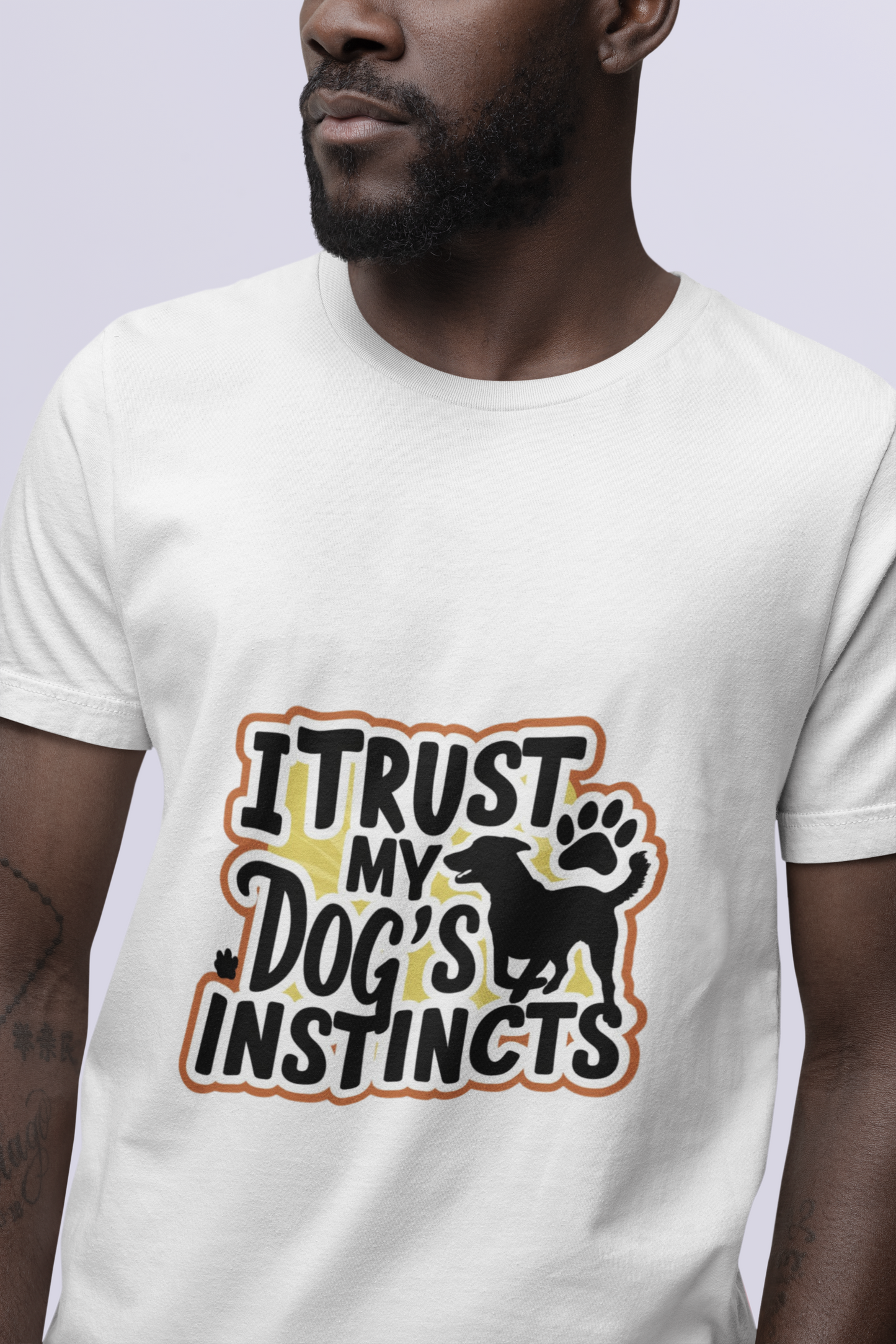 Trust in the paws - printed Round Neck Half sleeve t-shirt