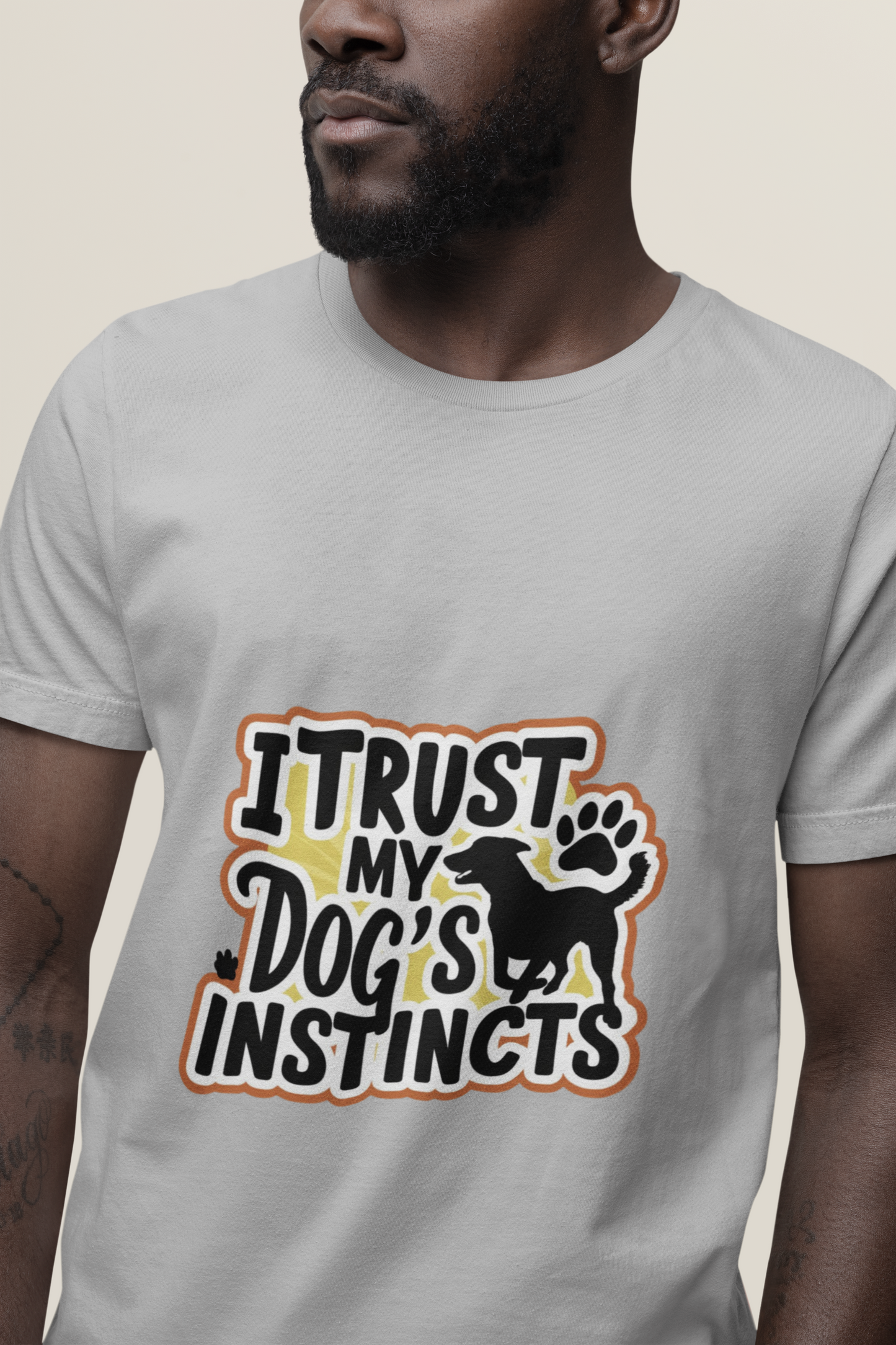 Trust in the paws - printed Round Neck Half sleeve t-shirt