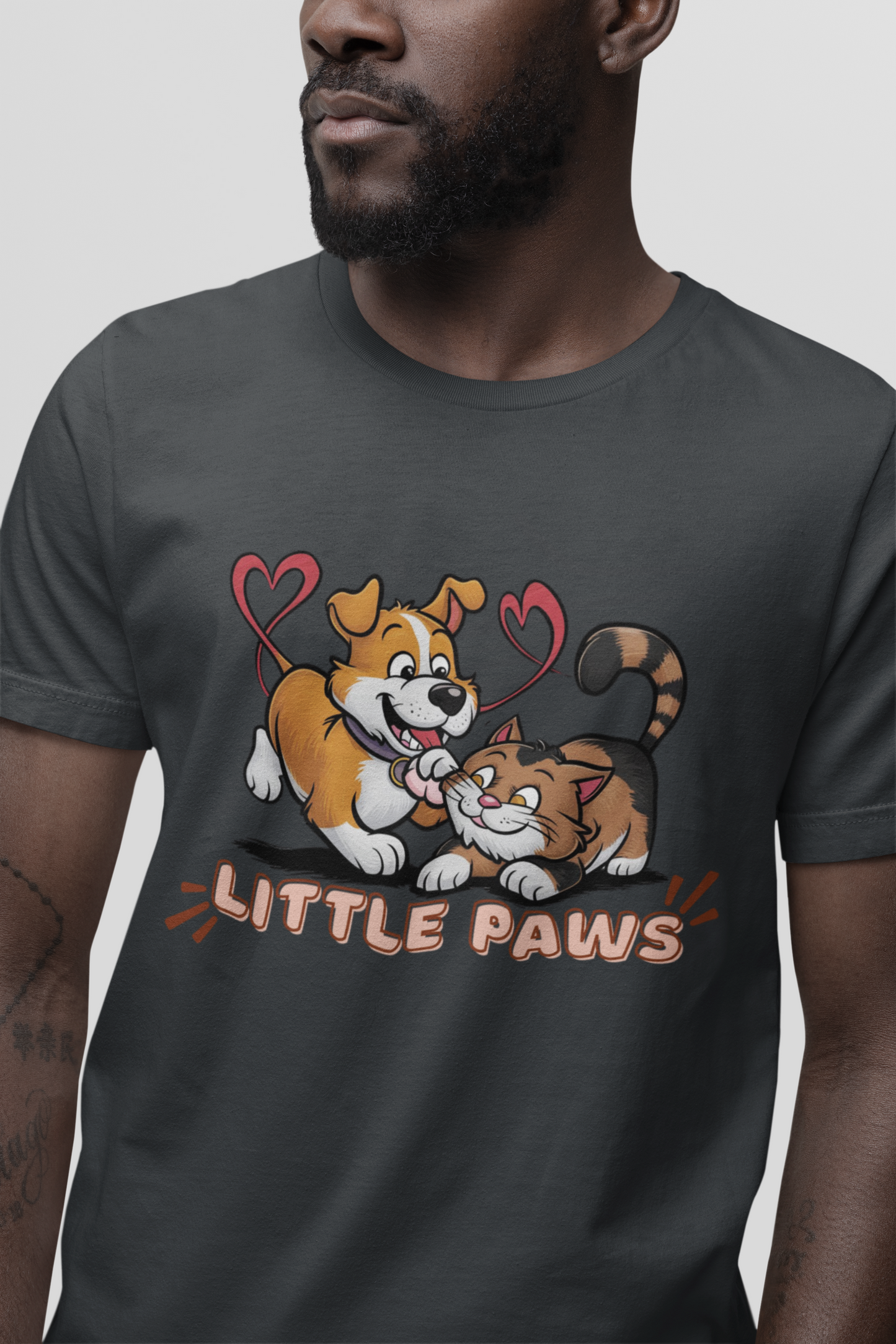 LITTLE PAWS - printed Round Neck Half sleeve t-shirt