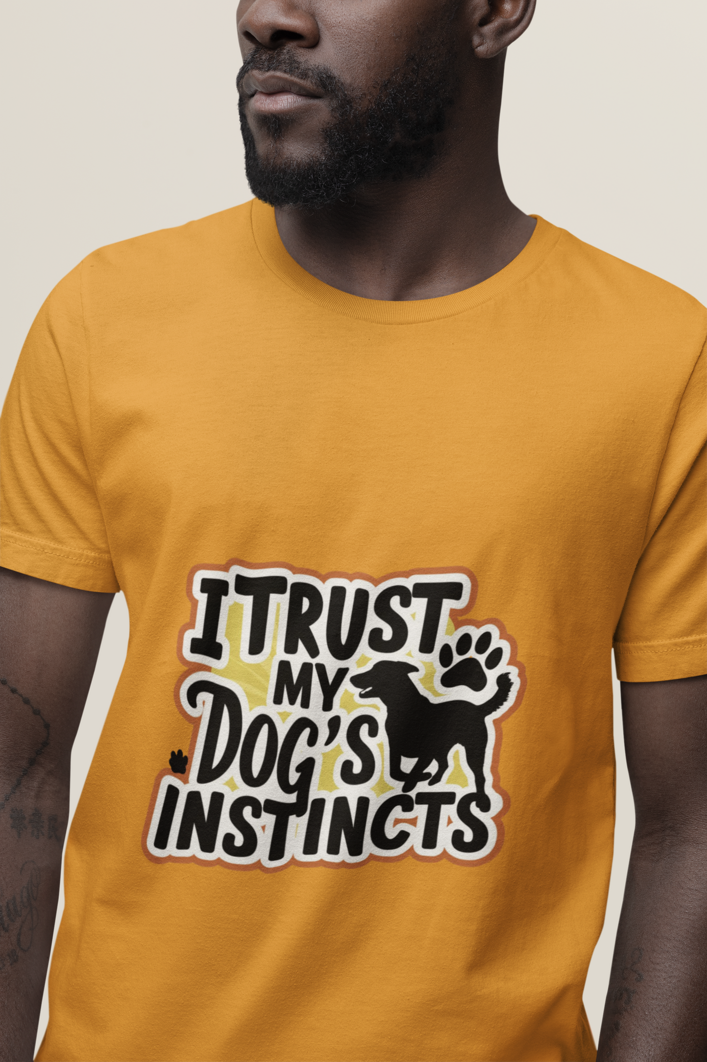 Trust in the paws - printed Round Neck Half sleeve t-shirt