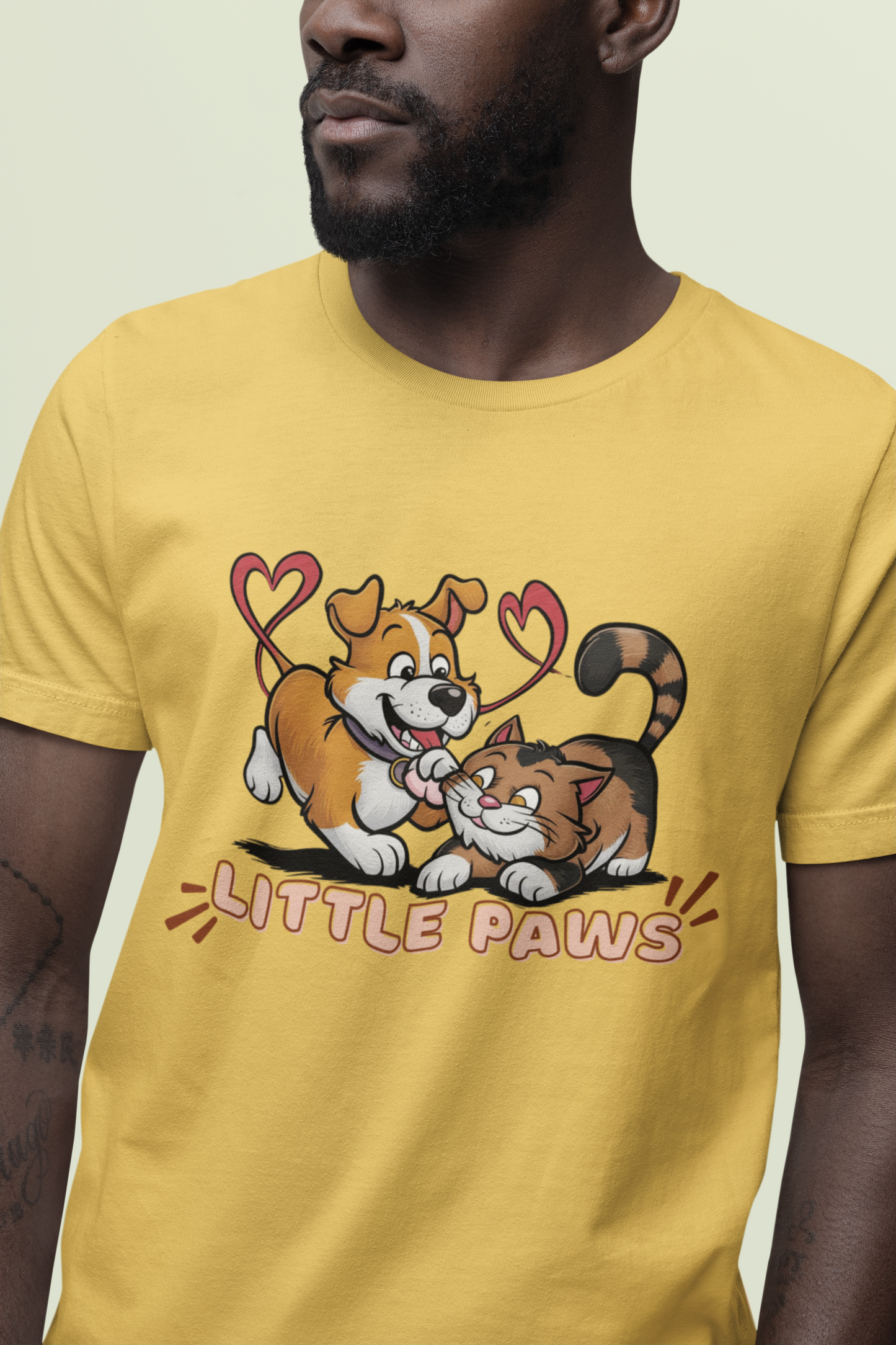 LITTLE PAWS - printed Round Neck Half sleeve t-shirt