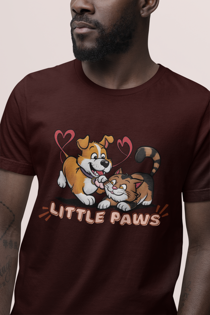 LITTLE PAWS - printed Round Neck Half sleeve t-shirt