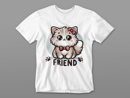 FRIEND - printed Round Neck Half Sleeve women T-Shirt