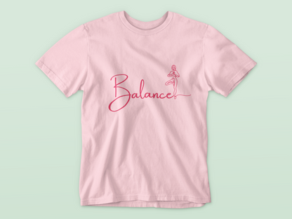 Balance - printed Round Neck Half Sleeve women T-Shirt