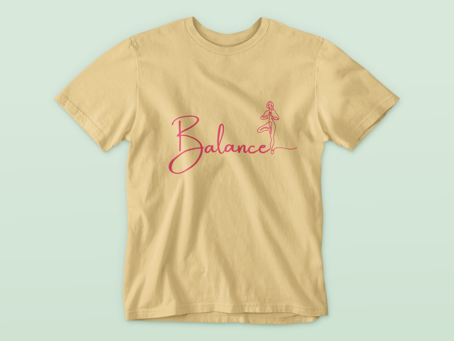 Balance - printed Round Neck Half Sleeve women T-Shirt