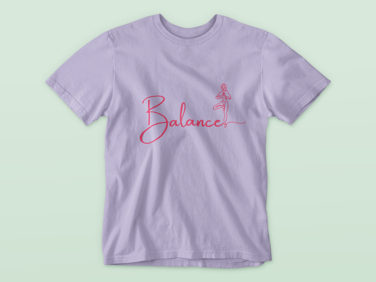 Balance - printed Round Neck Half Sleeve women T-Shirt