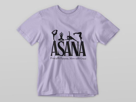 ASANA - printed Round Neck Half Sleeve women T-Shirt