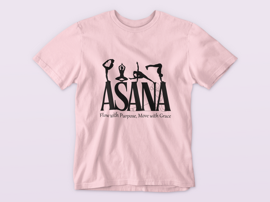 ASANA - printed Round Neck Half Sleeve women T-Shirt