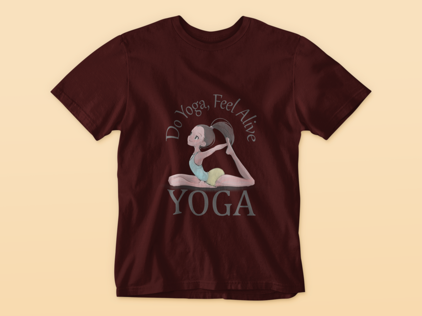 YOGA - printed Round Neck Half Sleeve women T-Shirt