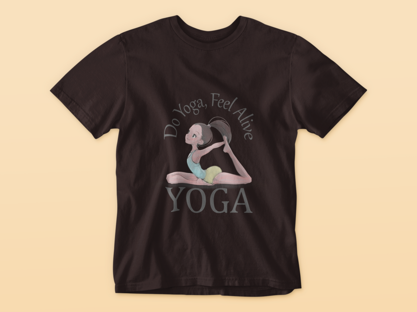 YOGA - printed Round Neck Half Sleeve women T-Shirt