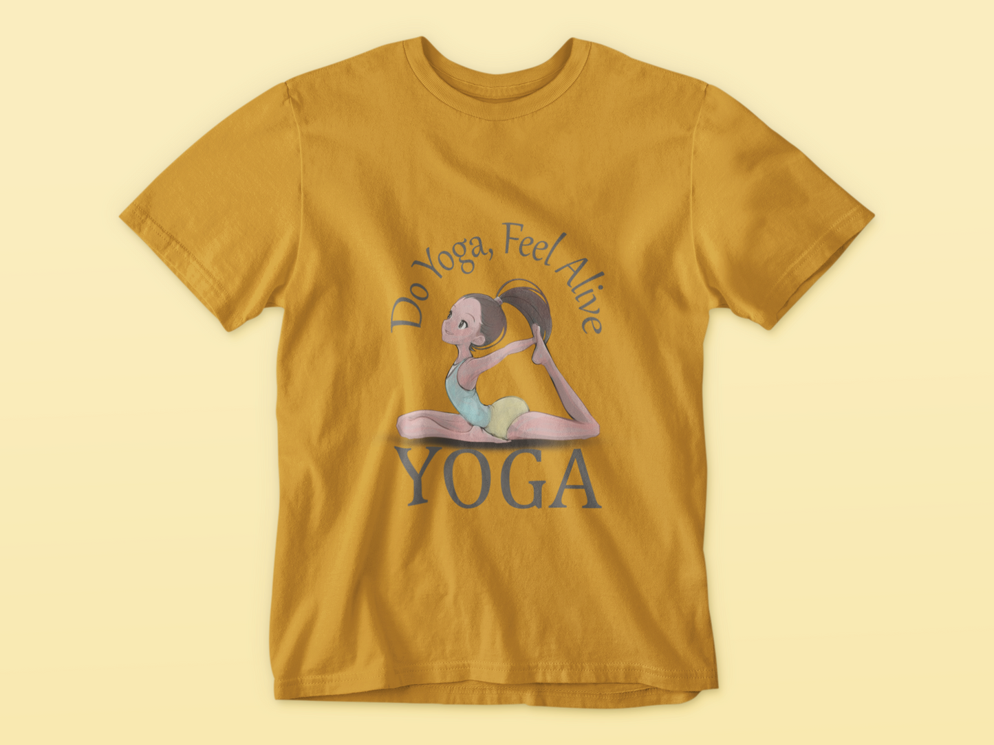 YOGA - printed Round Neck Half Sleeve women T-Shirt