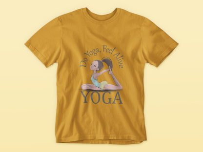 YOGA - printed Round Neck Half Sleeve women T-Shirt