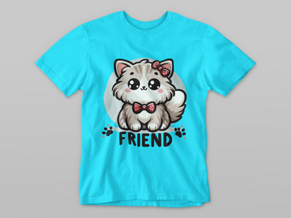 FRIEND - printed Round Neck Half Sleeve women T-Shirt