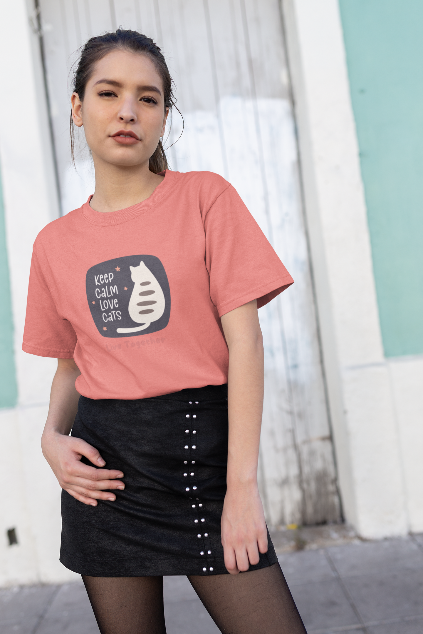 Live Together - printed Round Neck Half sleeve t-shirt