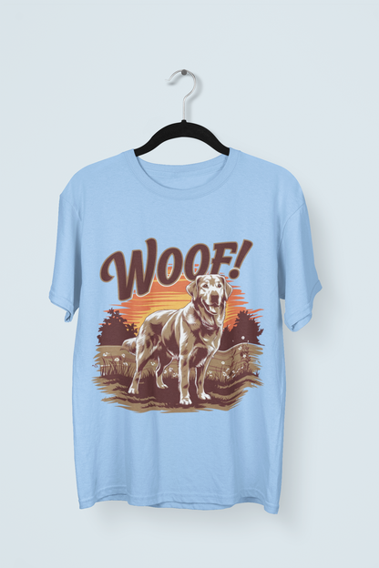 Woof! - Printed Round neck Oversized T-Shirt