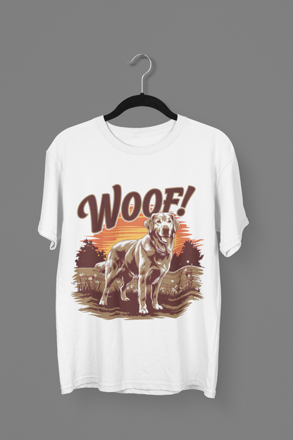 Woof! - Printed Round neck Oversized T-Shirt