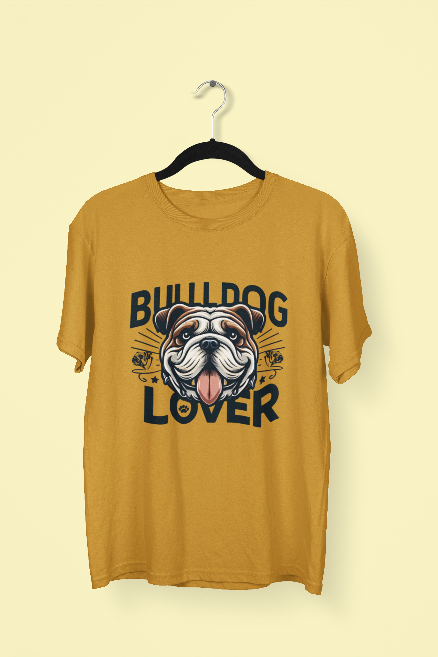 BULL DOG Lover - Printed Round neck Oversized T-Shirt