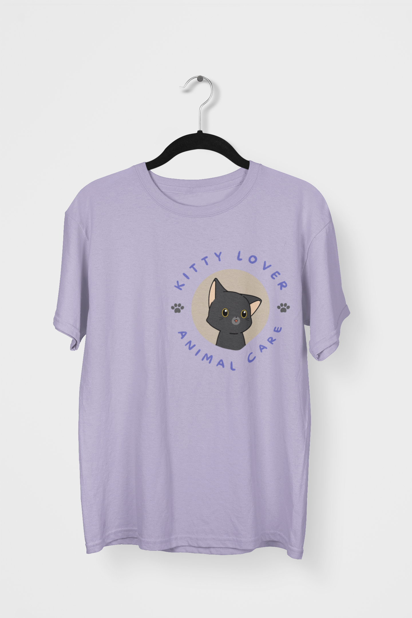 Kitty Lover... - Printed Round neck Oversized T-Shirt