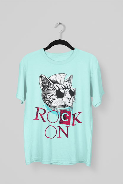 Rock On - Printed Round neck Oversized T-Shirt