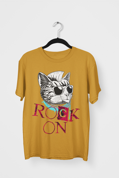 Rock On - Printed Round neck Oversized T-Shirt