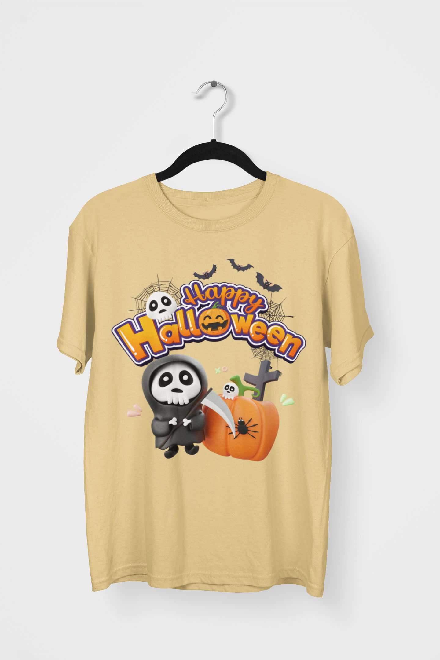 Happy Halloween - Printed Round neck Oversized T-Shirt