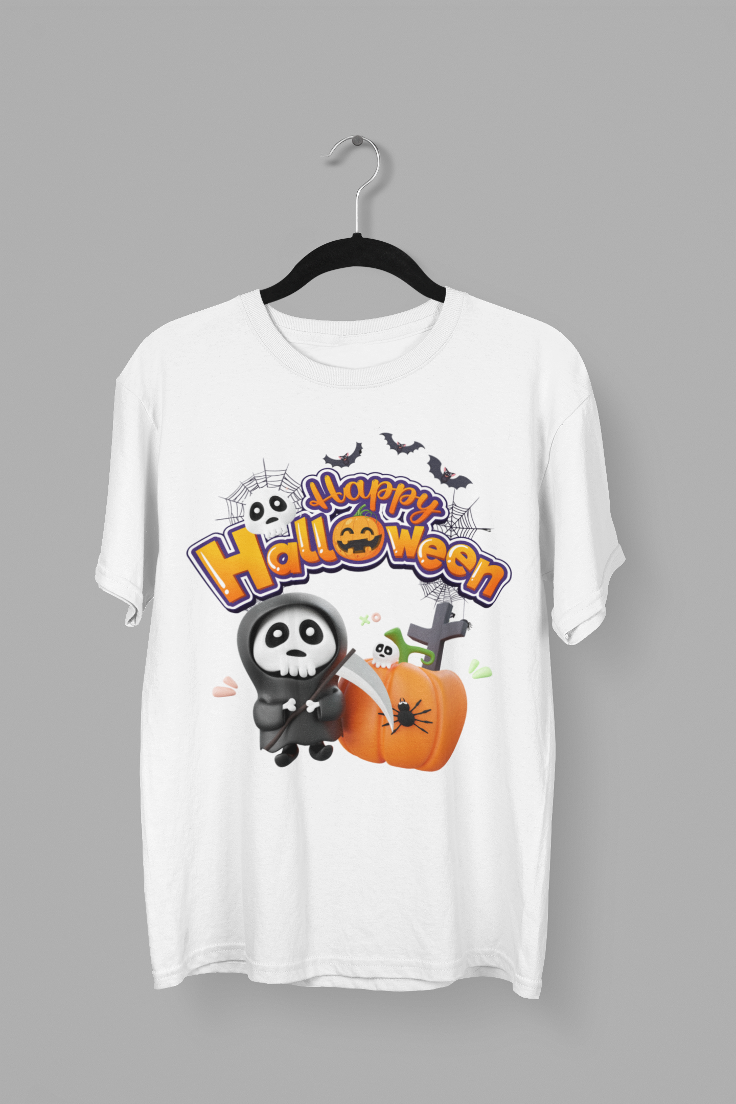 Happy Halloween - Printed Round neck Oversized T-Shirt