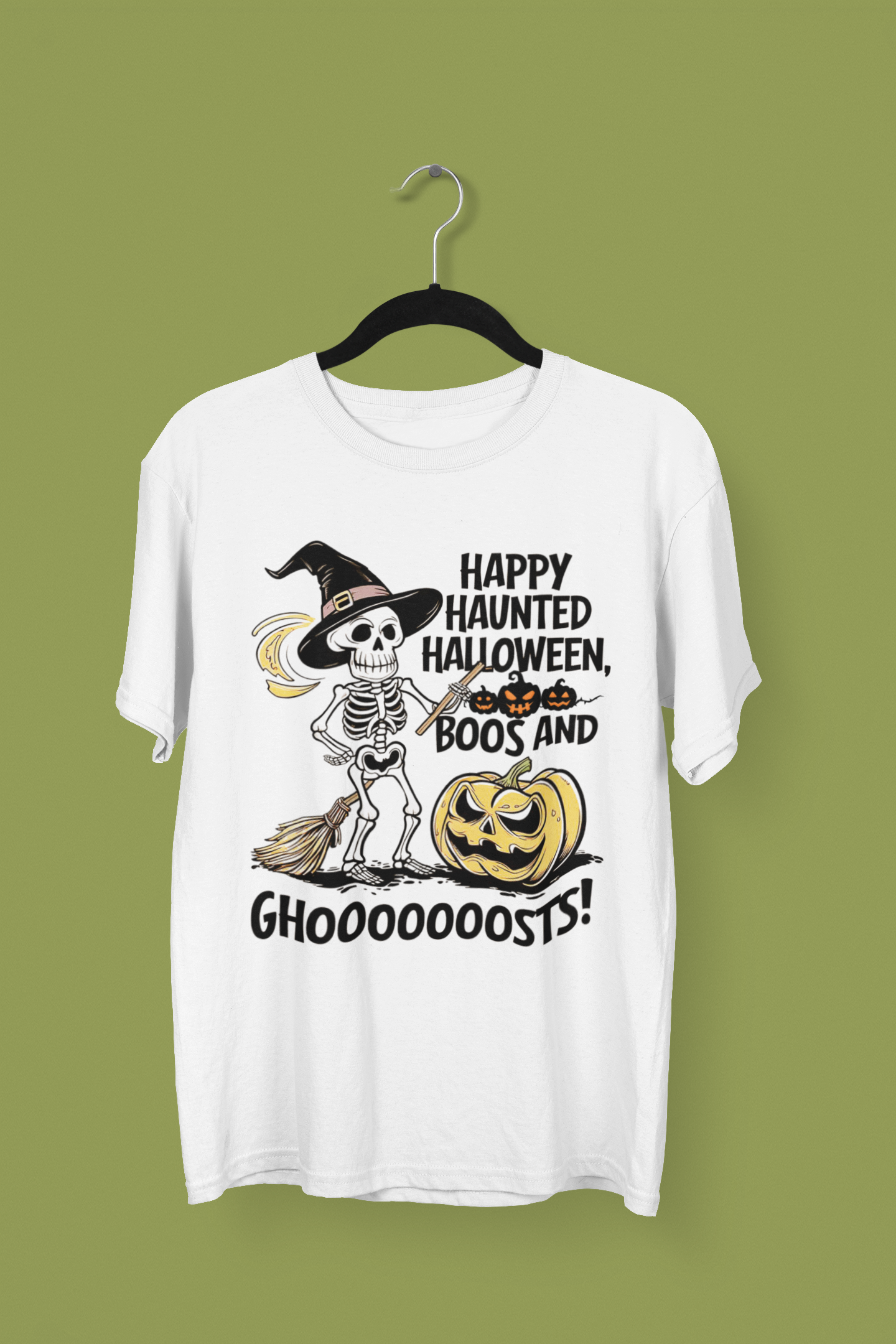 Ghost.... - Printed Round neck Oversized T-Shirt