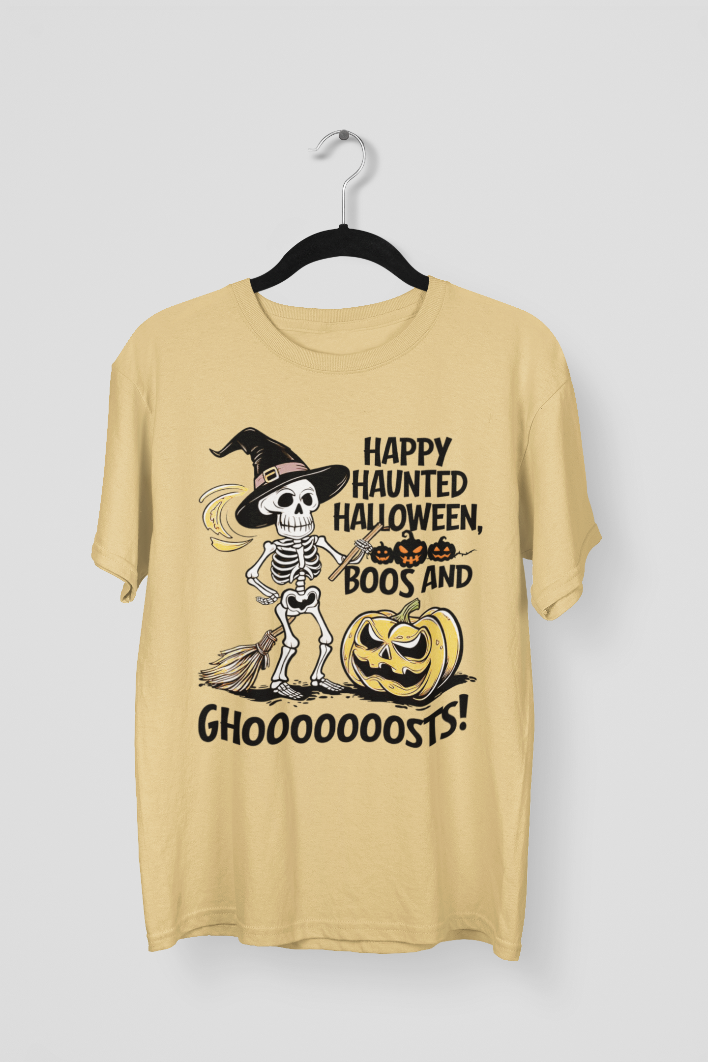 Ghost.... - Printed Round neck Oversized T-Shirt