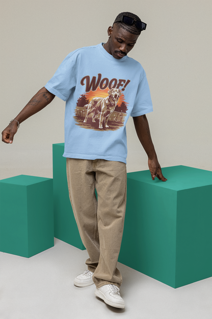 Woof! - Printed Round neck Oversized T-Shirt