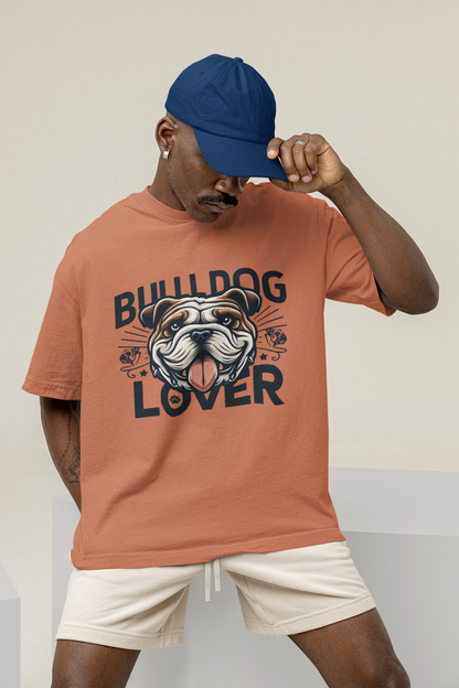 BULL DOG Lover - Printed Round neck Oversized T-Shirt