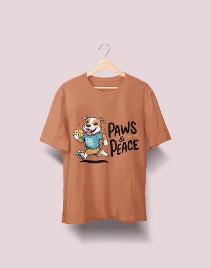 PAWS & PEACE - Printed Round neck Oversized T-Shirt