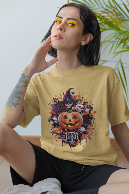 Halloween Edition - Printed Round neck Oversized T-Shirt