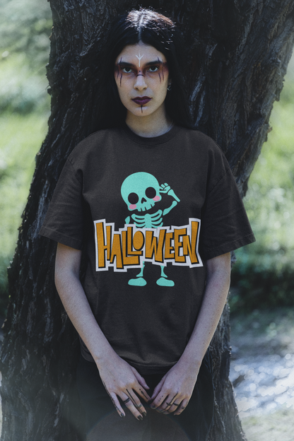 HALLOWEEN - Printed Round neck Oversized T-Shirt