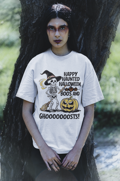 Ghost.... - Printed Round neck Oversized T-Shirt