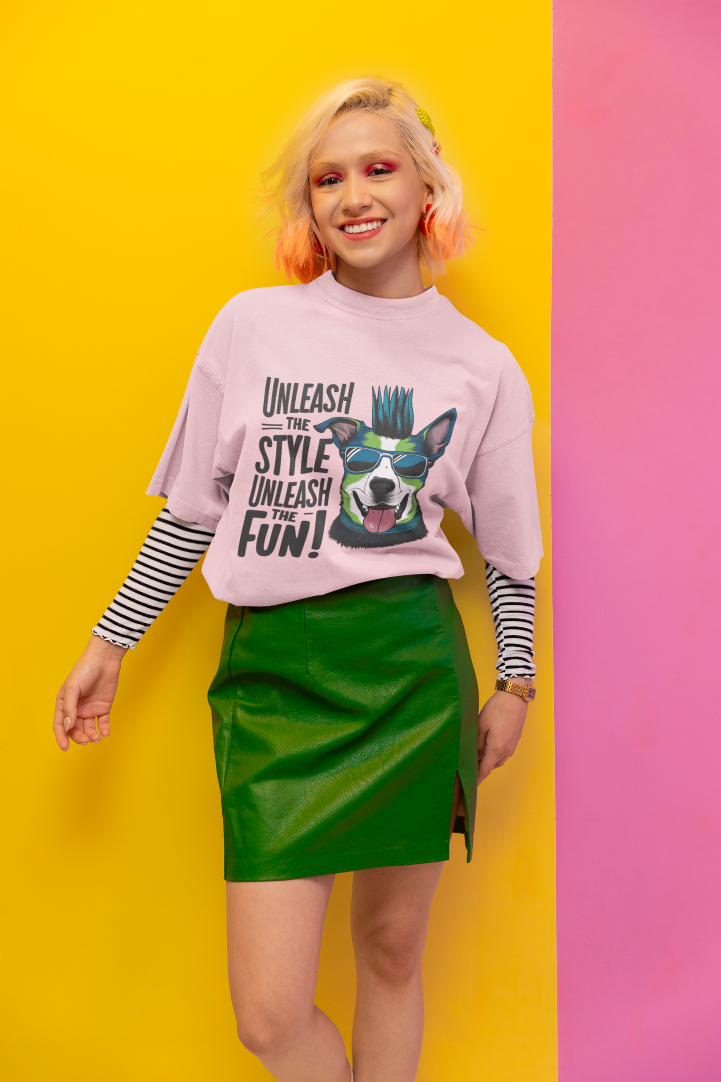 The Fun! - Printed Round neck Oversized T-Shirt