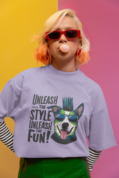 The Fun! - Printed Round neck Oversized T-Shirt