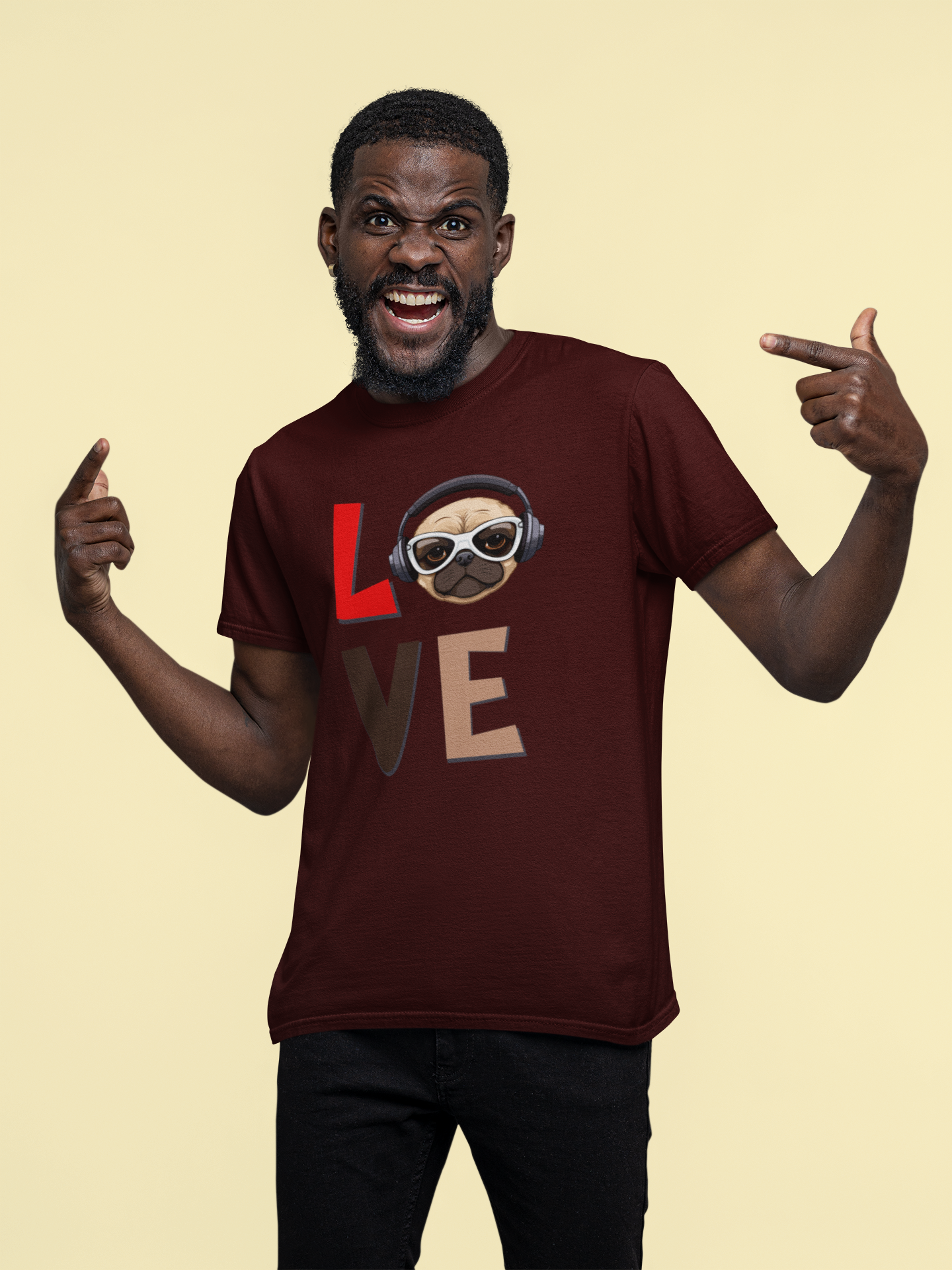 LOVE - printed Round Neck Half sleeve t-shirt