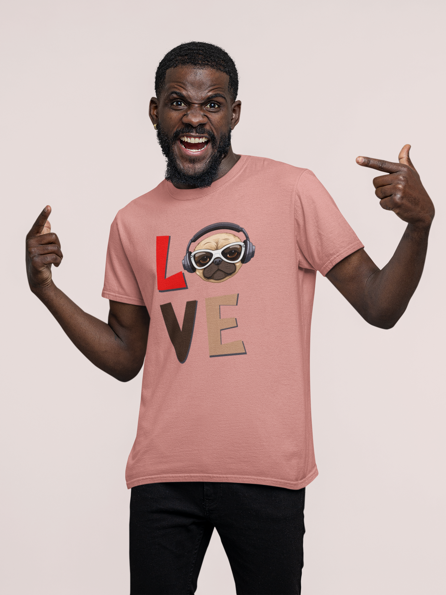 LOVE - printed Round Neck Half sleeve t-shirt