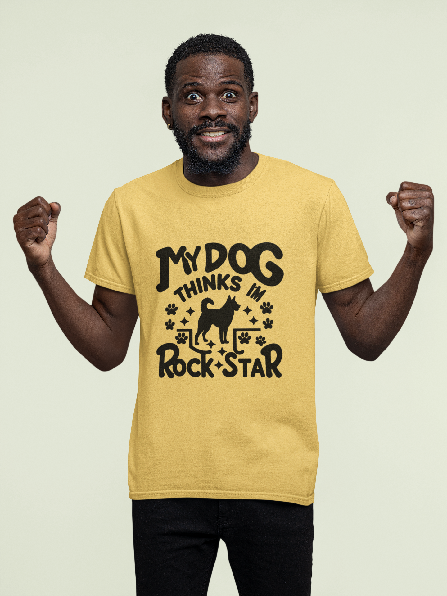 Rock Star - printed Round Neck Half sleeve t-shirt