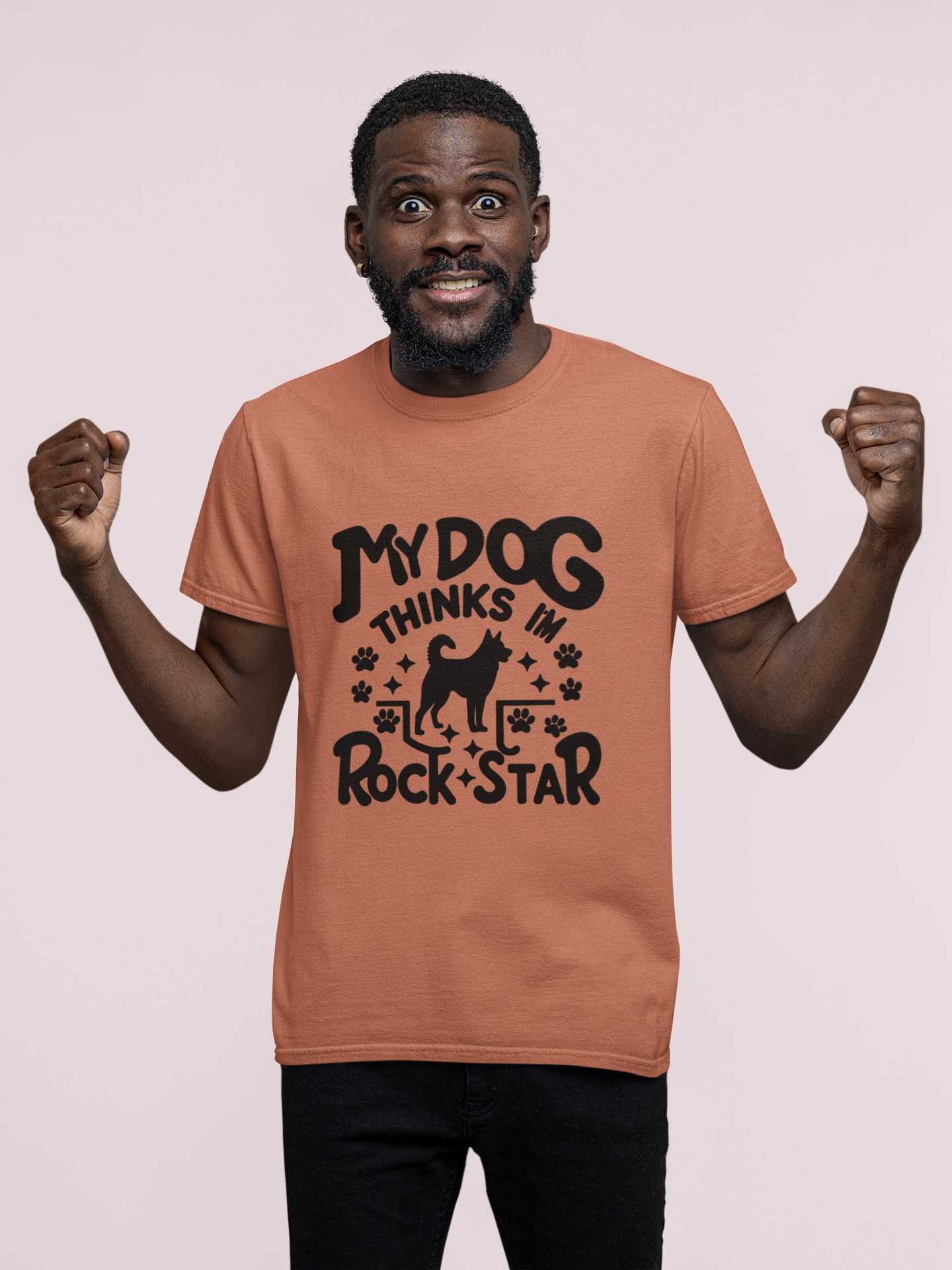 Rock Star - printed Round Neck Half sleeve t-shirt