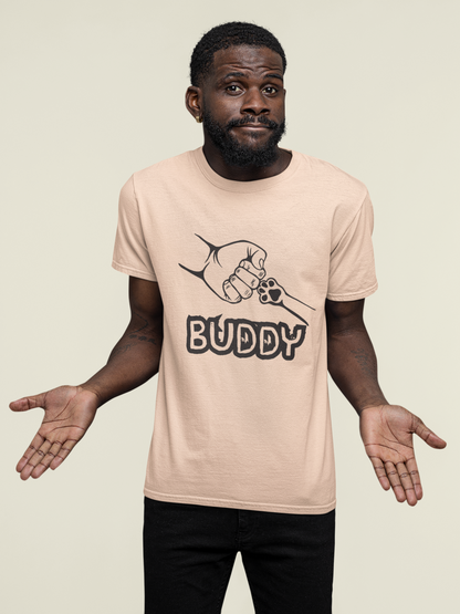 BUDDY - printed Round Neck Half sleeve t-shirt