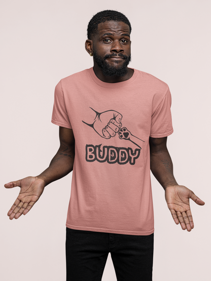 BUDDY - printed Round Neck Half sleeve t-shirt