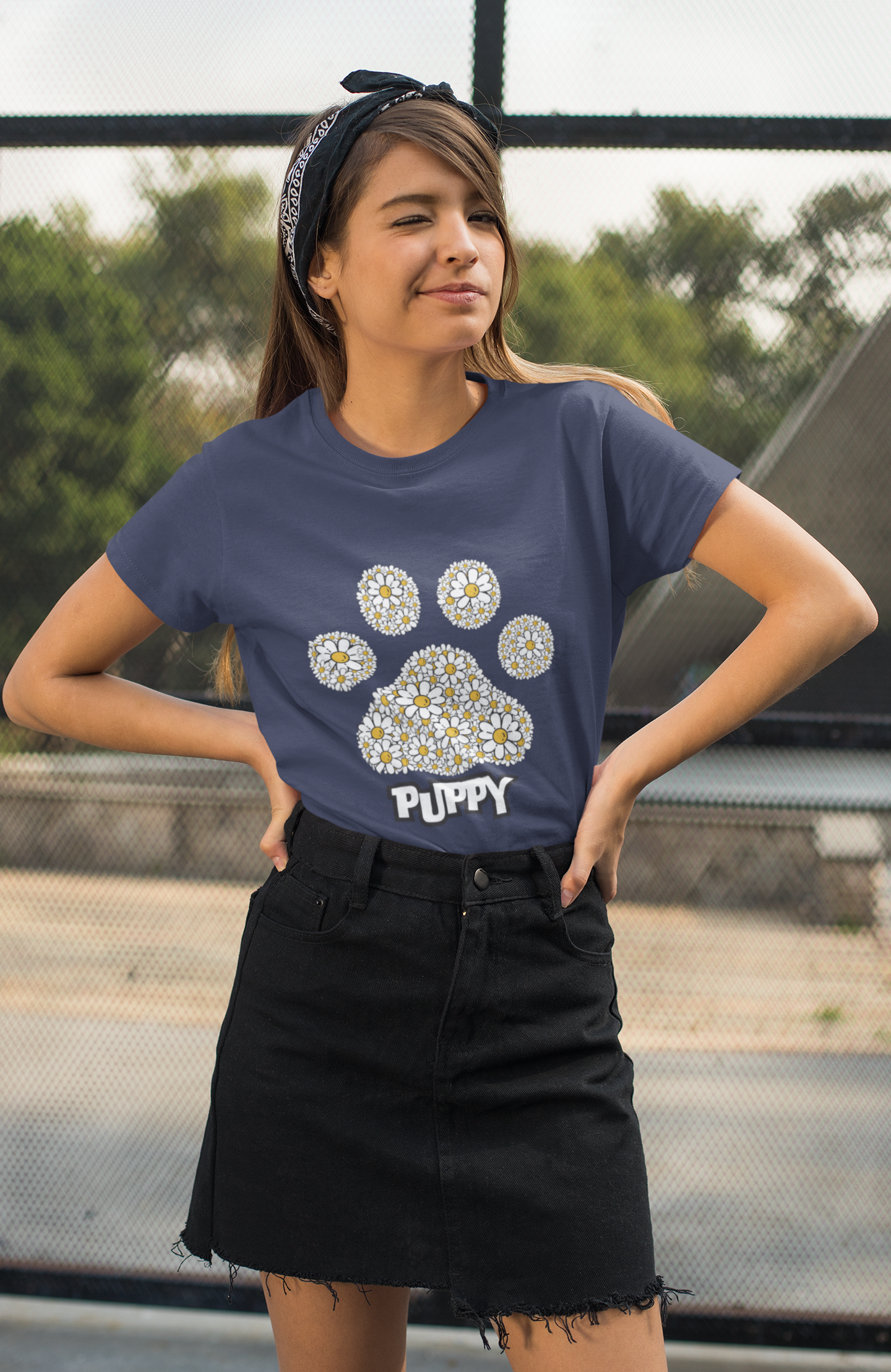 Puppy - printed Round Neck Half sleeve t-shirt