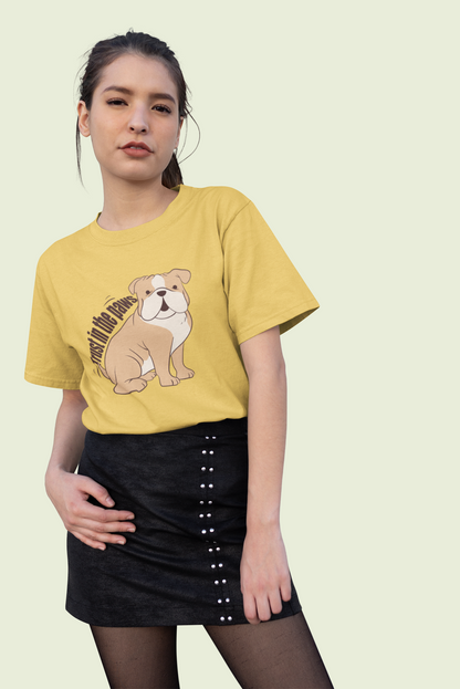 Trust in the paws - printed Round Neck Half sleeve t-shirt