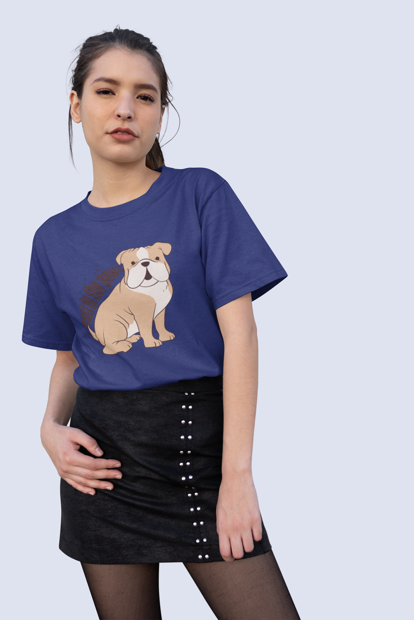 Trust in the paws - printed Round Neck Half sleeve t-shirt