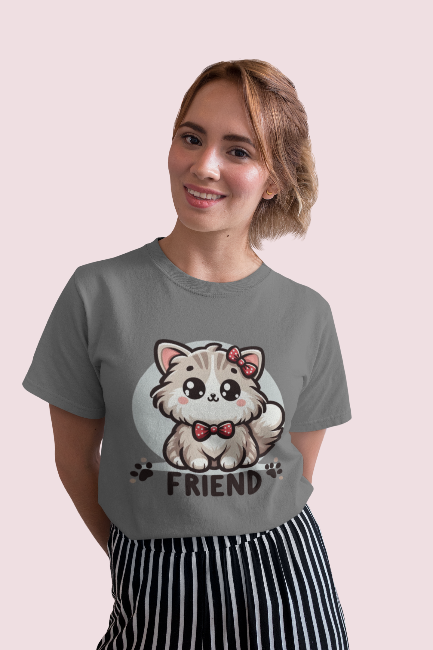 FRIEND - printed Round Neck Half Sleeve women T-Shirt