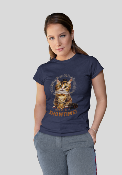 SHOWTIME! - printed Round Neck Half Sleeve women T-Shirt