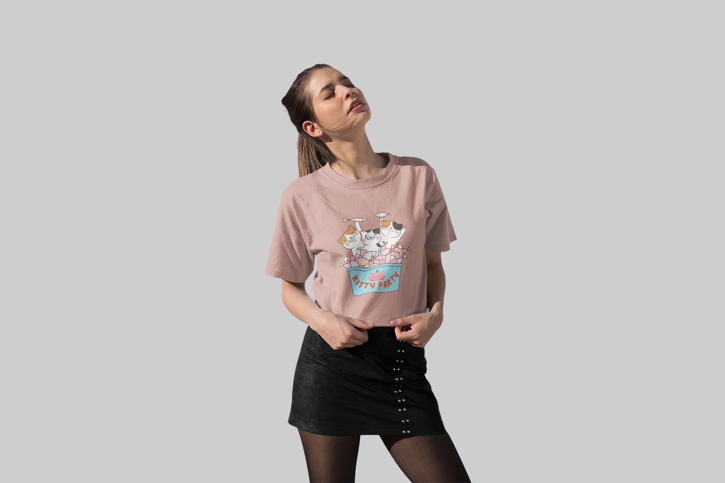 KITTY PARTY - printed Round Neck Half sleeve t-shirt